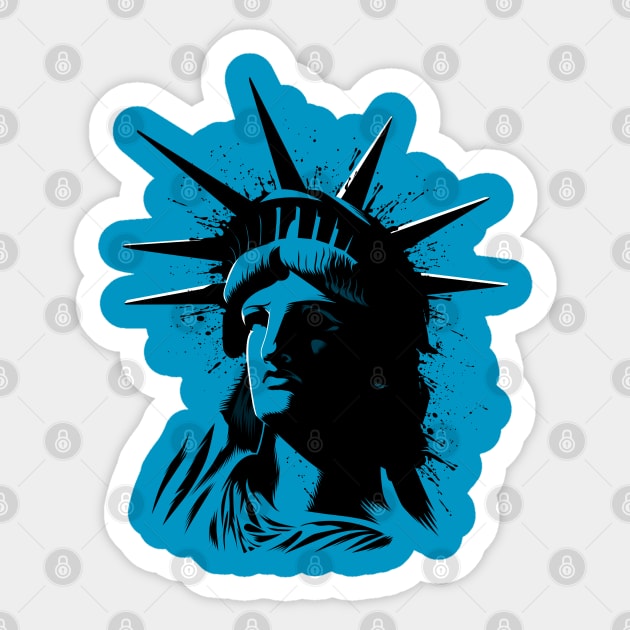 Splatter Statue of Liberty Sticker by albertocubatas